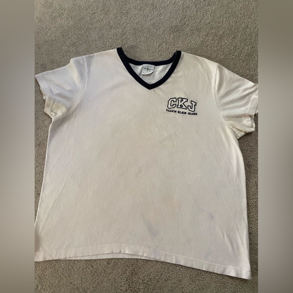 Calvin Klein Jeans Other - “Calvin Klein Jeans” White T-Shirt w/ Black Trim- Size: L